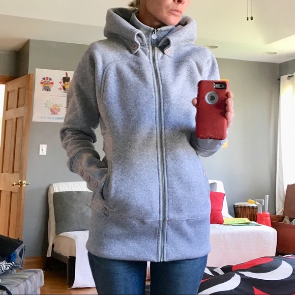 Burton Tops - NWOT BURTON HOODIE/heather gray/zip/long cuffs/ M